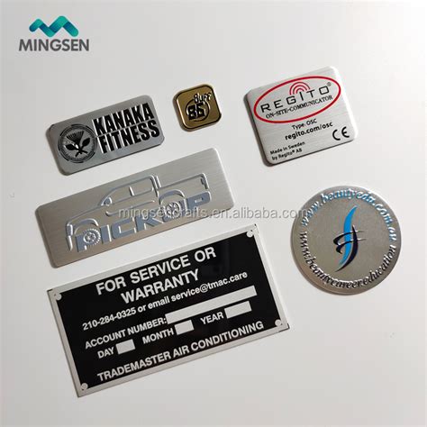 Metal Sticker Custom Brand Logo Brushed Stainless Steel Self Adhesive