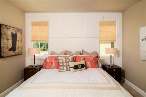 Cozy Master Bedroom With Detailed White Accent Wall Hgtv