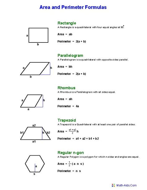 Geometry Worksheets Area And Perimeter Worksheets Area And