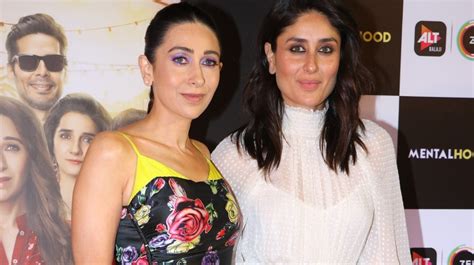 Karisma Kapoor With Her Sister Kareena Kapoor At The Screening Of Her Upcoming Web Series