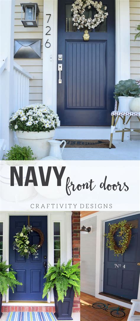 Exterior Colors Navy Front Door Ideas Craftivity Designs