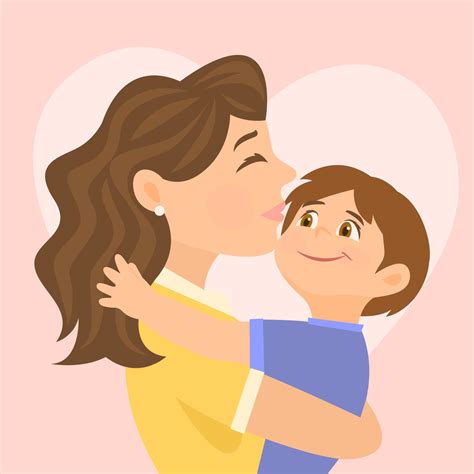 Mother And Son Vector Art Icons And Graphics For Free Download