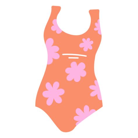One Piece Swimsuit With Flower Design Png And Svg Design For T Shirts