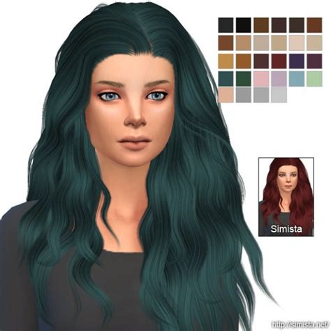 Sims 4 Hairs Simista Stealthic Temptress Hair Retexture