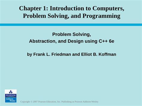 Pdf Chapter 1 Introduction To Computers Problem Solving And