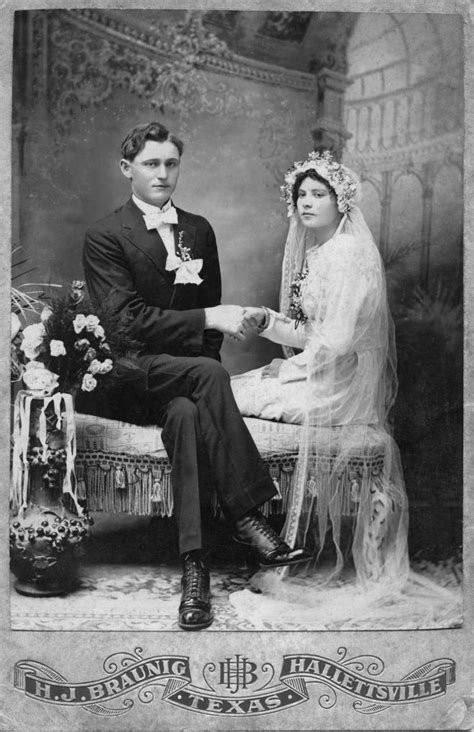 Antique Photograph ~~ Unique Pose Of A Couple On Their Wedding Day