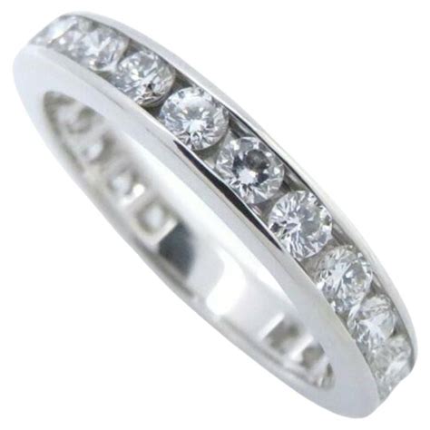 Tiffany And Co Novo Diamond And Platinum Full Circle Wedding Band Ring