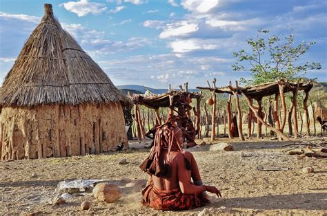 Namibia Himba Siedlung Im Kaokoveld Kunene Namibia