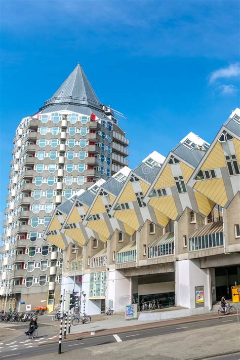 Cube Houses Designed By Piet Blom In Rotterdam Netherlands Editorial