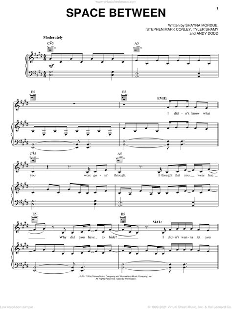 Come thou fount of every blessing intermediate piano sheet music. Conley - Space Between (from Disney's Descendants 2) sheet ...
