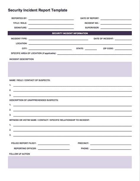 Free Incident Report Form Template Word PRINTABLE TEMPLATES