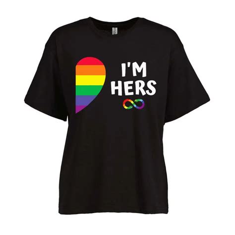 Im Hers Shes Mine Matching For Pride Lesbian Couples Lgbtq Womens Boxy