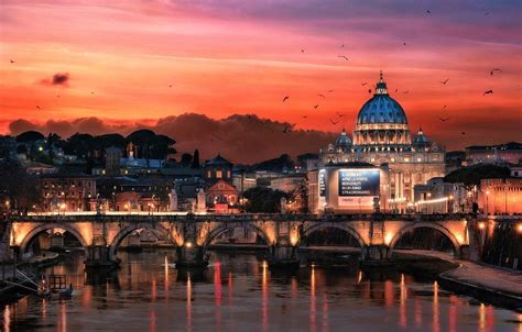 Rome Night Wallpapers Top Free Rome Night Backgrounds Wallpaperaccess