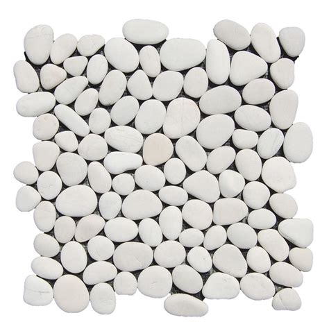 White Pebble Tile Pebble Tile Modern Floor Tiles White Stone Tiles