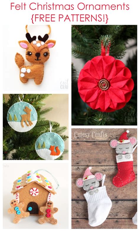 Free Felt Christmas Ornament Patterns Cutesy Crafts