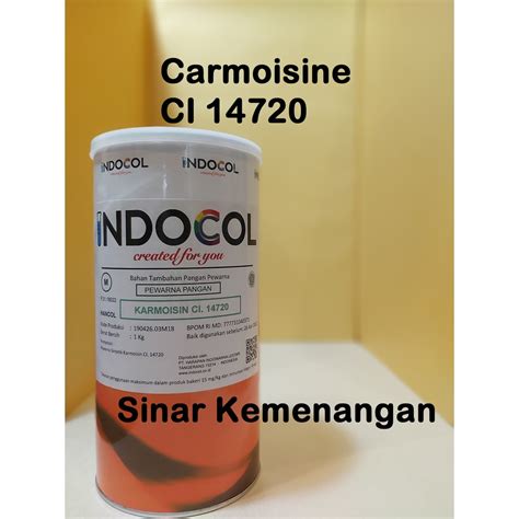 Maybe you would like to learn more about one of these? Pewarna makanan INDOCOL Carmoisine CI 14720; 1 kg | Shopee ...