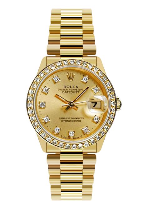 Rolex Datejust Watch For Women Yellow Gold 31 Mm Frostnyc
