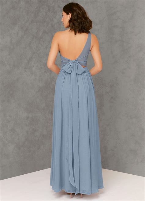 Dusty Blue Azazie Crosby Bridesmaid Dresses Azazie