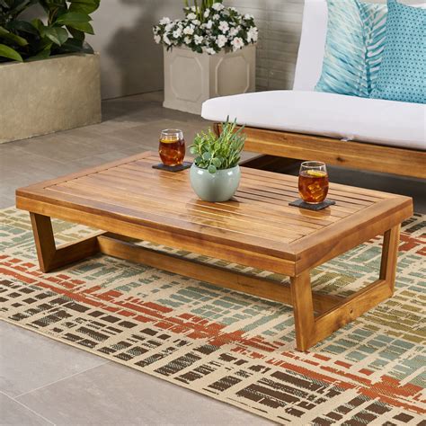 Outdoor Acacia Wood Coffee Table Nh710013 Noble House Furniture