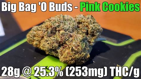 Big Bag O Buds Pink Cookies Review 28g 253 Thcg Closeups