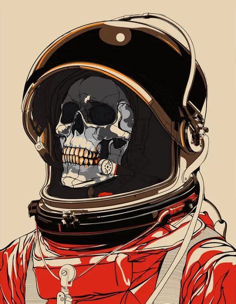 Фотография Space Illustration Skull Art Astronaut Drawing