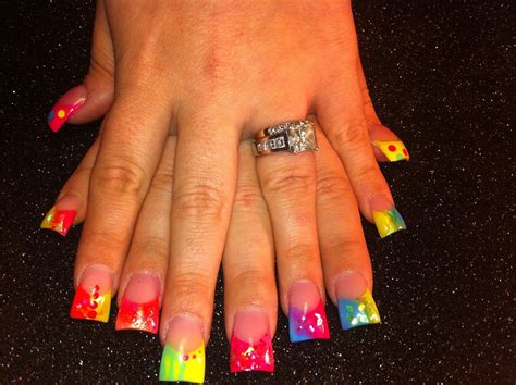 Wear gold rings as well. Nails Done Right: February 2011 | Neon nail art designs ...