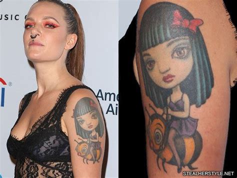 Tove Lo Bee Portrait Upper Arm Tattoo Steal Her Style