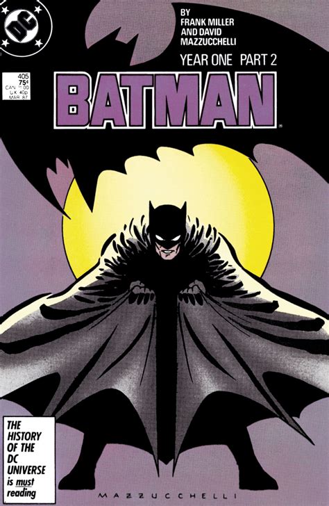 Cover To Batman Year One Part 2 David Mazzucchelli 1987 In 2020