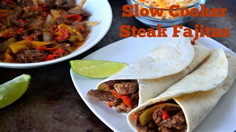 Slow cookers are great for entertaining because you can easily get all the work done in advance and have your house smelling amazing when guests arrive (we use this i am getting hungry just talking about it. Slow Cooker Steak Fajitas - YouTube