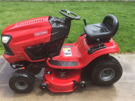 The craftsman line of lawn tractors is fully owned by the sears holdings corporation. Riding Lawn Mower: Craftsman T2200 42" Deck, 19HP motor ...