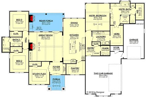 One Story House Plan With Massive Walk In Pantry 51794hz