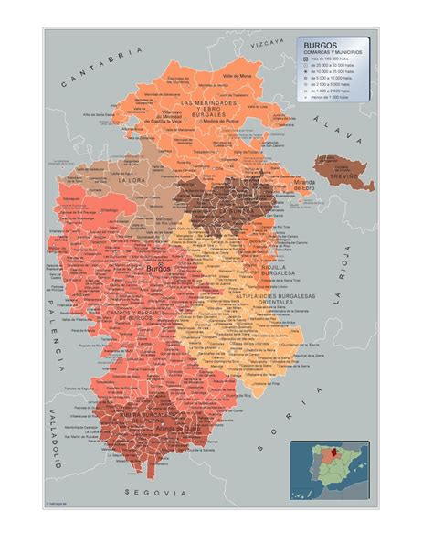 Mapas Burgos Mapas Murales De España Y El Mundo