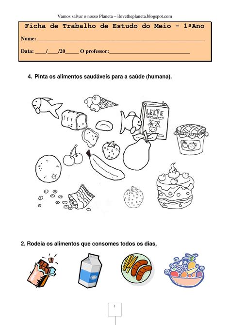 Ficha De Trabalho De Estudo Do Meio 1ºano By Planeta Terra Issuu