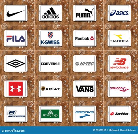 Top Famous Sportswear Companies Brands And Logos Editorial Image