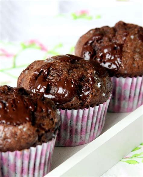 Salted Double Chocolate Muffins — Eatwell101