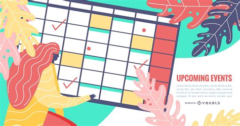 Event Planner Calendar Design Vector Download