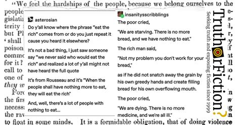 Meaning comes from understanding why we can understand there is no meaning. Where Does the Phrase 'Eat the Rich' Come From? - Truth or ...