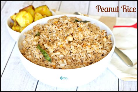 Peanut Rice Recipe Verkadalai Sadam Subbus Kitchen