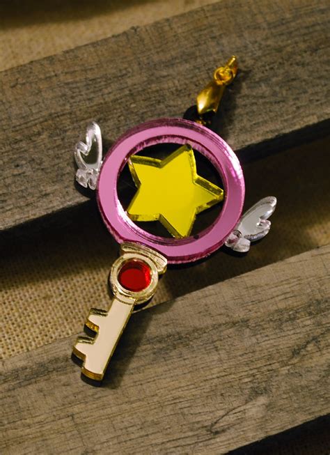 Cardcaptor Sakura Star Wand Clow Key Acrylic Necklace Etsy