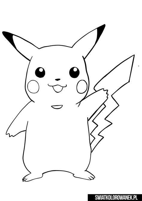 Kolorowanka Z Pikachu Darmowe Kolorowanki Do Druku