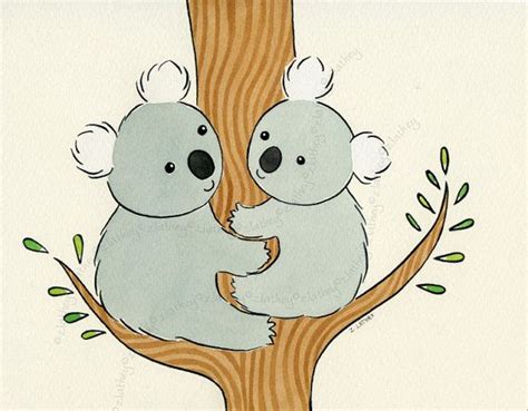 How To Draw A Koala On A Tree