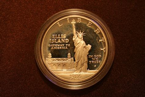 1986 Ellis Island Liberty One Silver Dollar Coin