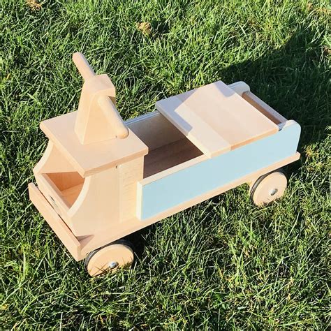 Blue Wooden Ride On Toy By Crafts4 Kids