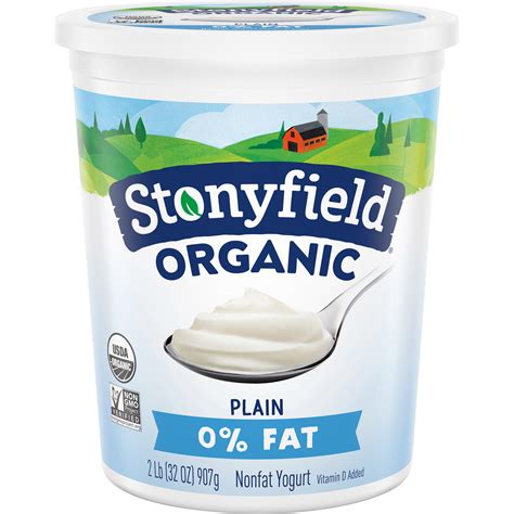 Stonyfield® Organic Plain Nonfat Yogurt 32 Oz Tub