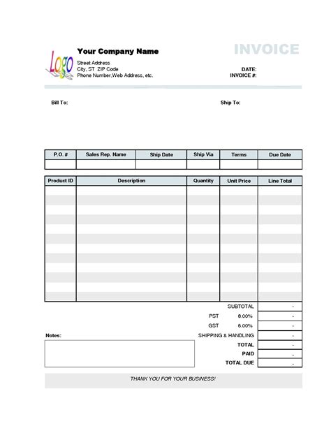 Make Your Own Invoice Template In Besttemplates