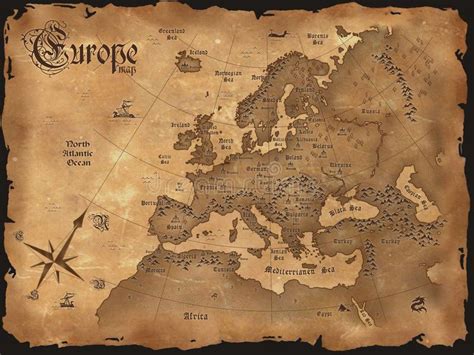 Old World Map Of Europe
