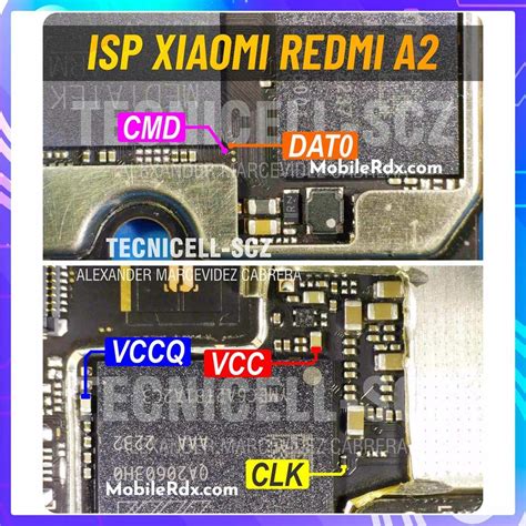 Xiaomi Redmi A2 ISP EMMC PinOUT Test Point