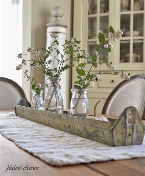 See more ideas about dining room table centerpieces, dining room table, table centerpieces. Faded Charm: ~The Softer Side of Fall~ | Dining room table ...