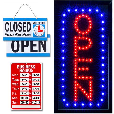 Buy Ultima Led Neon Open Sign For Business Vertical Lighted Sign Open With Flashing Mode
