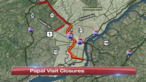 Major Highway Closures In Philadelphia For Pope Francis Visit